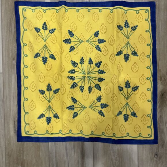 Croquis Other - French Country Yellow Blue Pillow Cover
